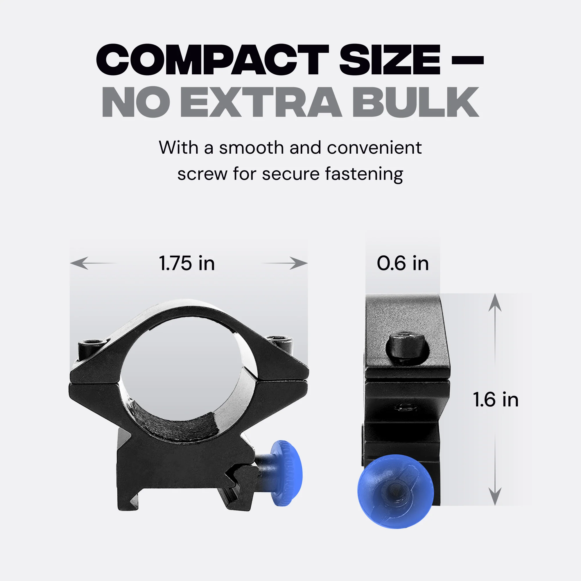 25mm Scope Rings 2-Pack Fits 20mm Picatinny Rail - Image 2