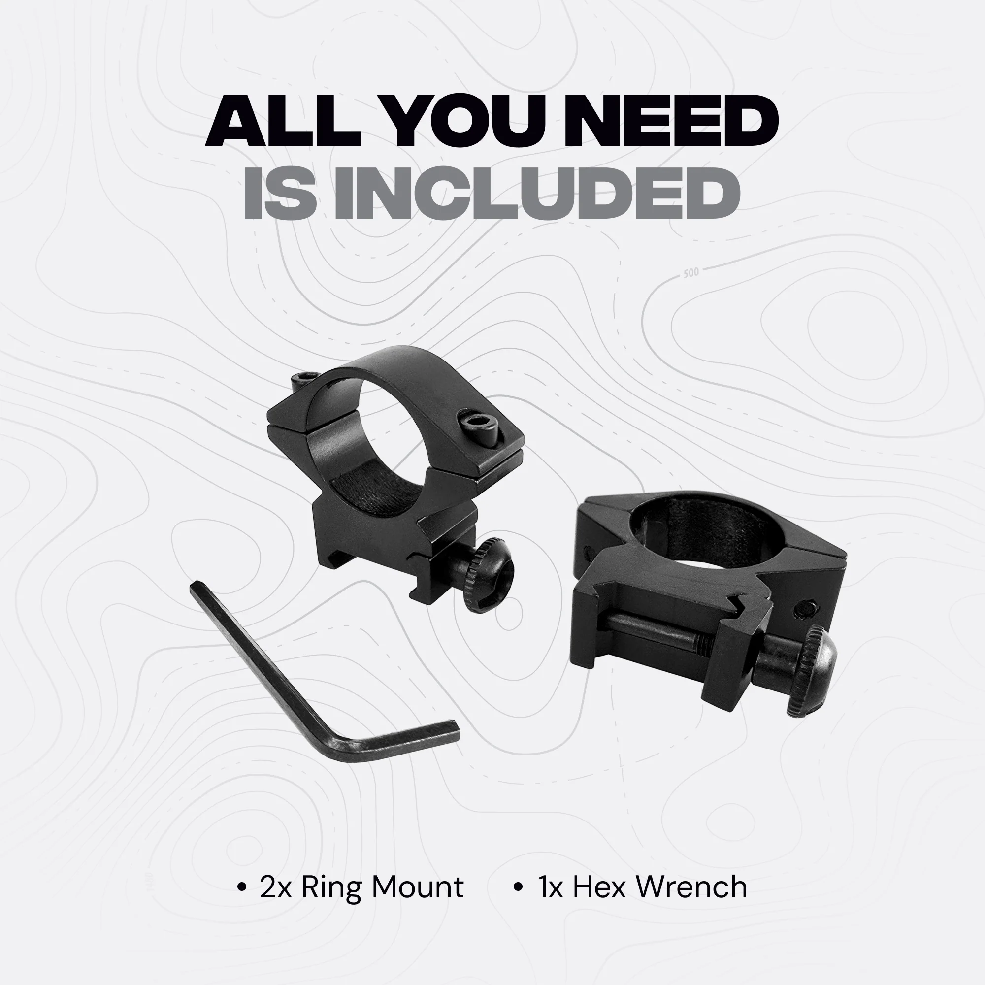 25mm Scope Rings 2-Pack Fits 20mm Picatinny Rail - Image 5