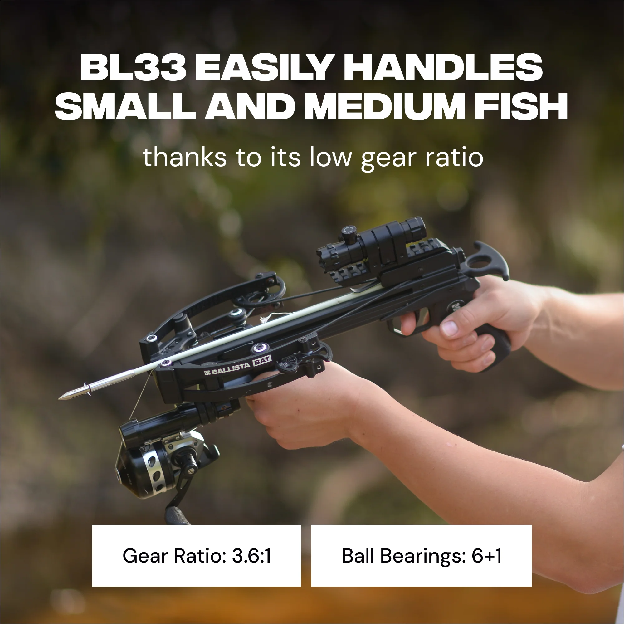 Bowfishing All-in Bundle: BAT Crossbow BL33 Reel Arrows & More | BAL-BN-13 ✅ - Image 4