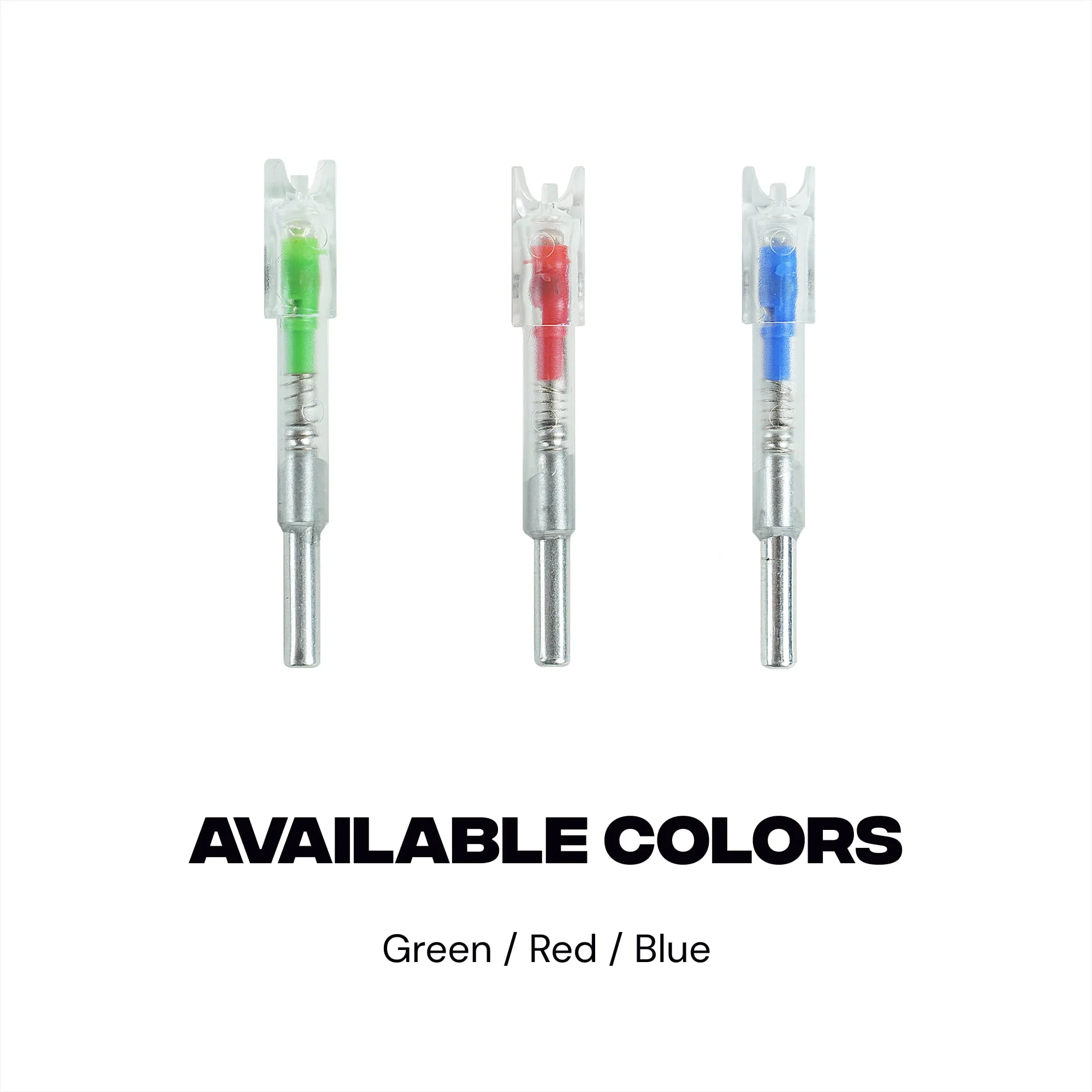 6mm Lighted Nocks - High Visibility LED, Long Battery Life - Blue, Red, Green - 3 pc - Image 4