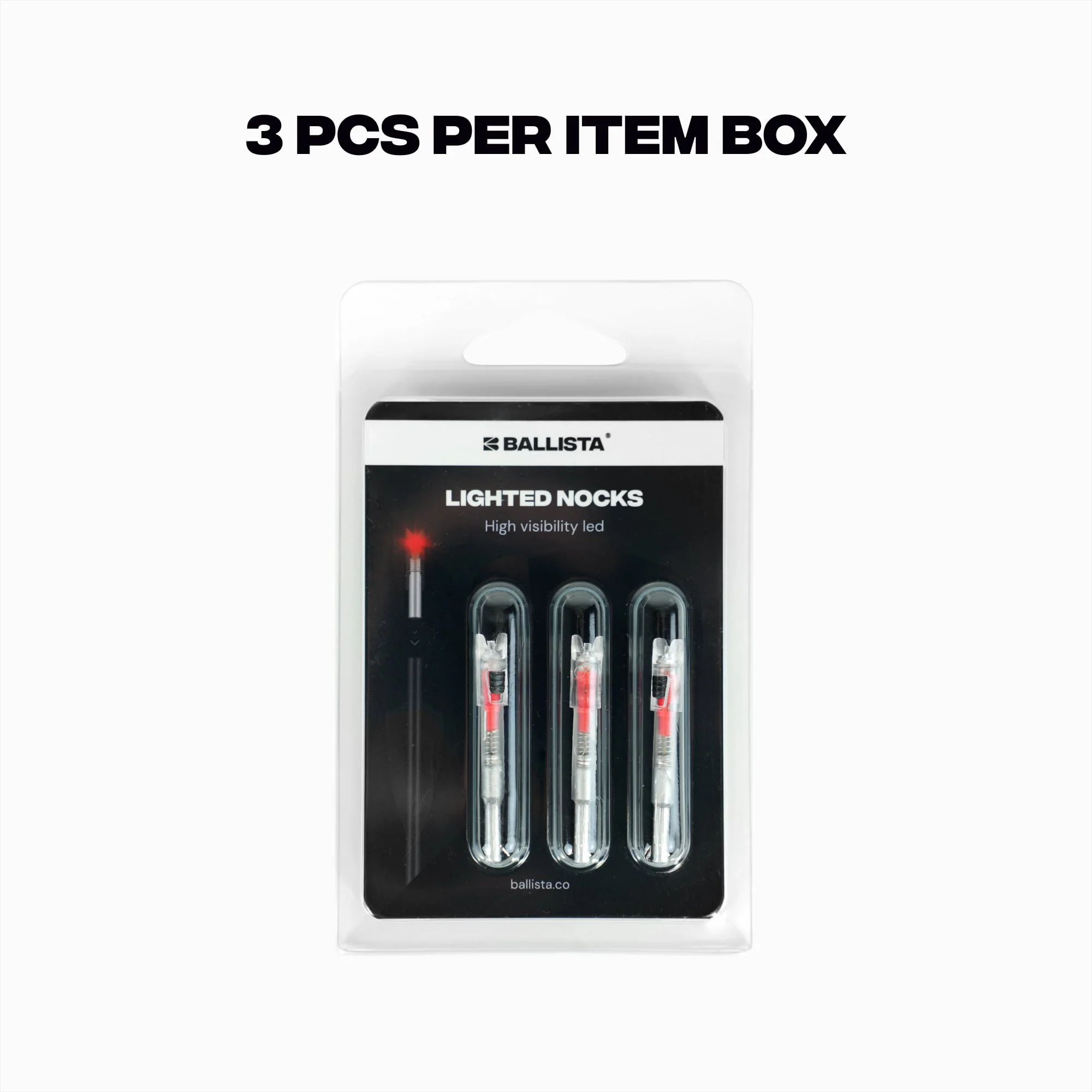 6mm Lighted Nocks - High Visibility LED, Long Battery Life - Blue, Red, Green - 3 pc - Image 9