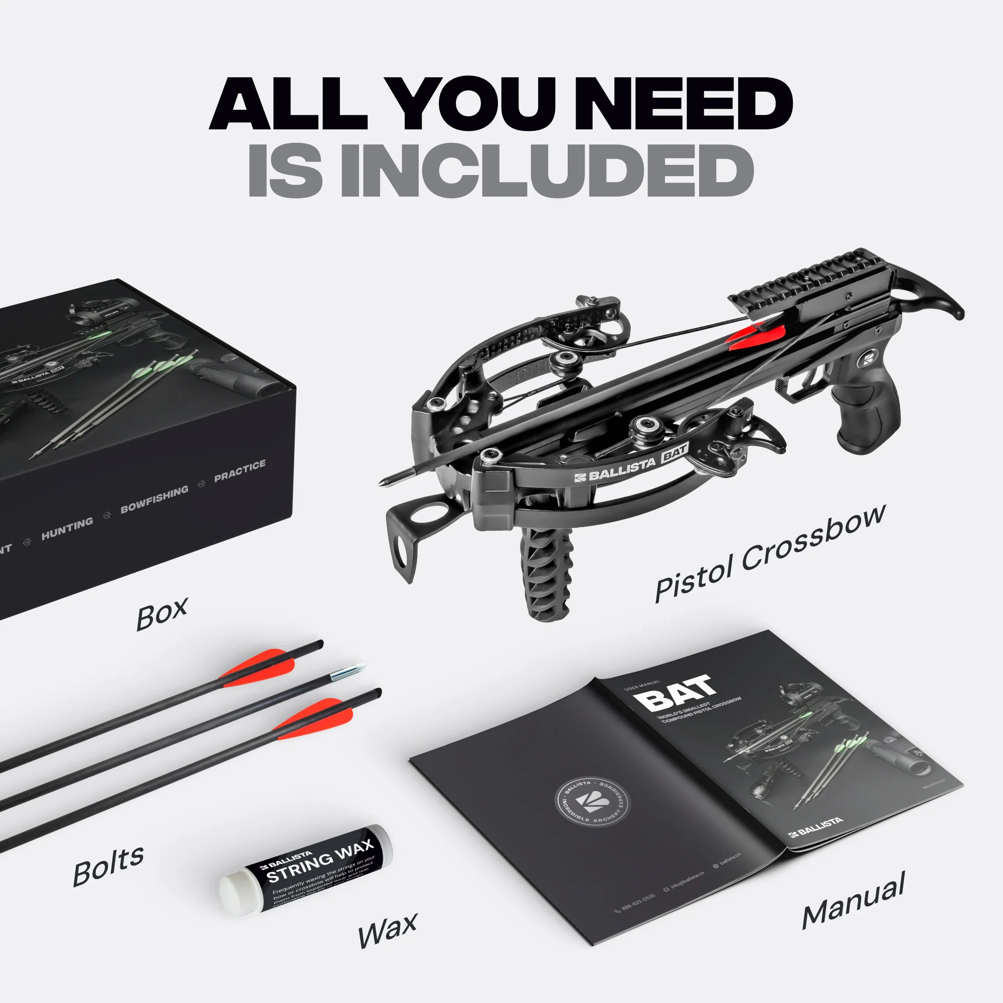 BAT Compound Mini Crossbow with Hand Made Custom Strings - Image 11