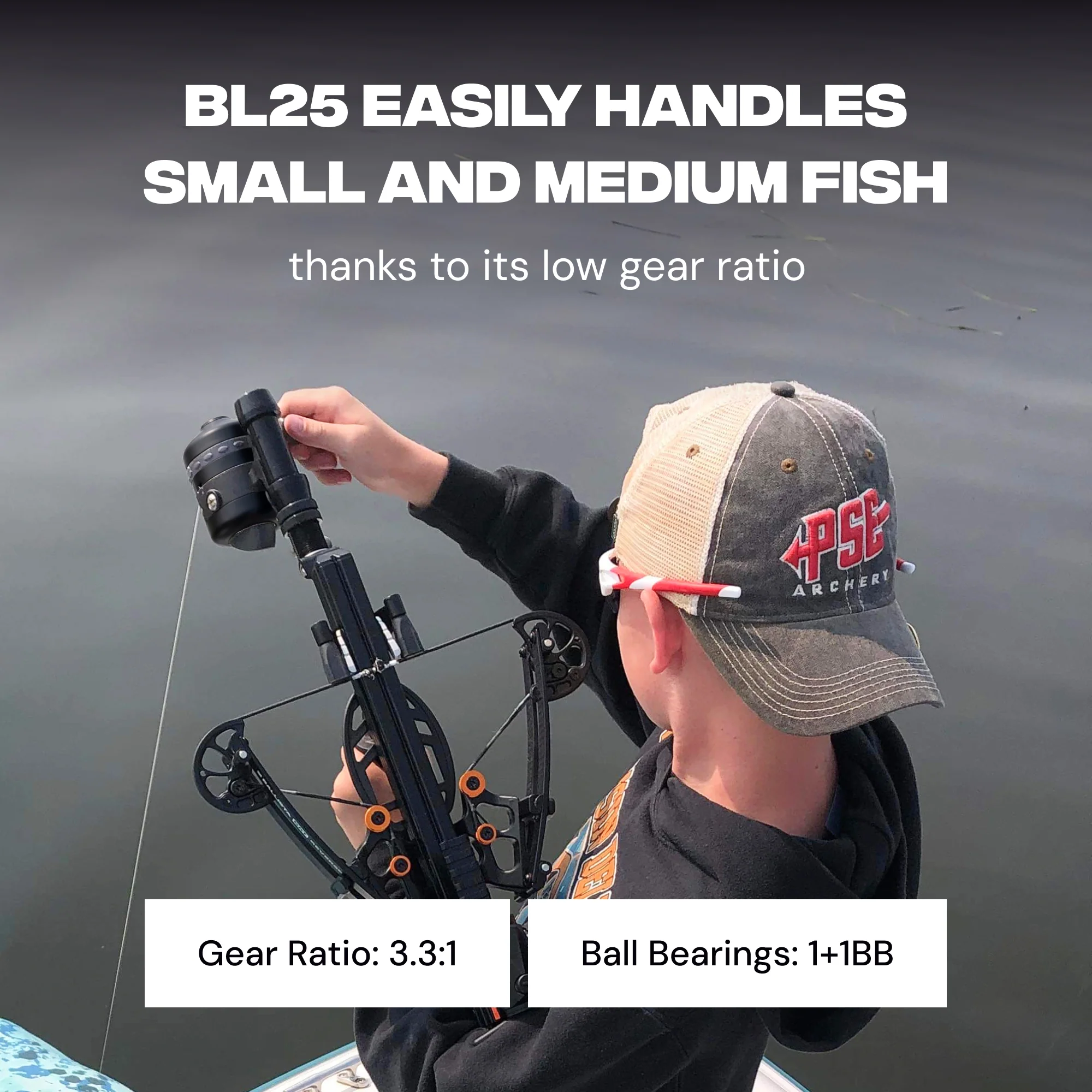 Basic Bowfishing Kit: BL25 Spincast Reel, Bowfishing Arrows, Green Laser Sight, Reel Mount Seat - Image 2