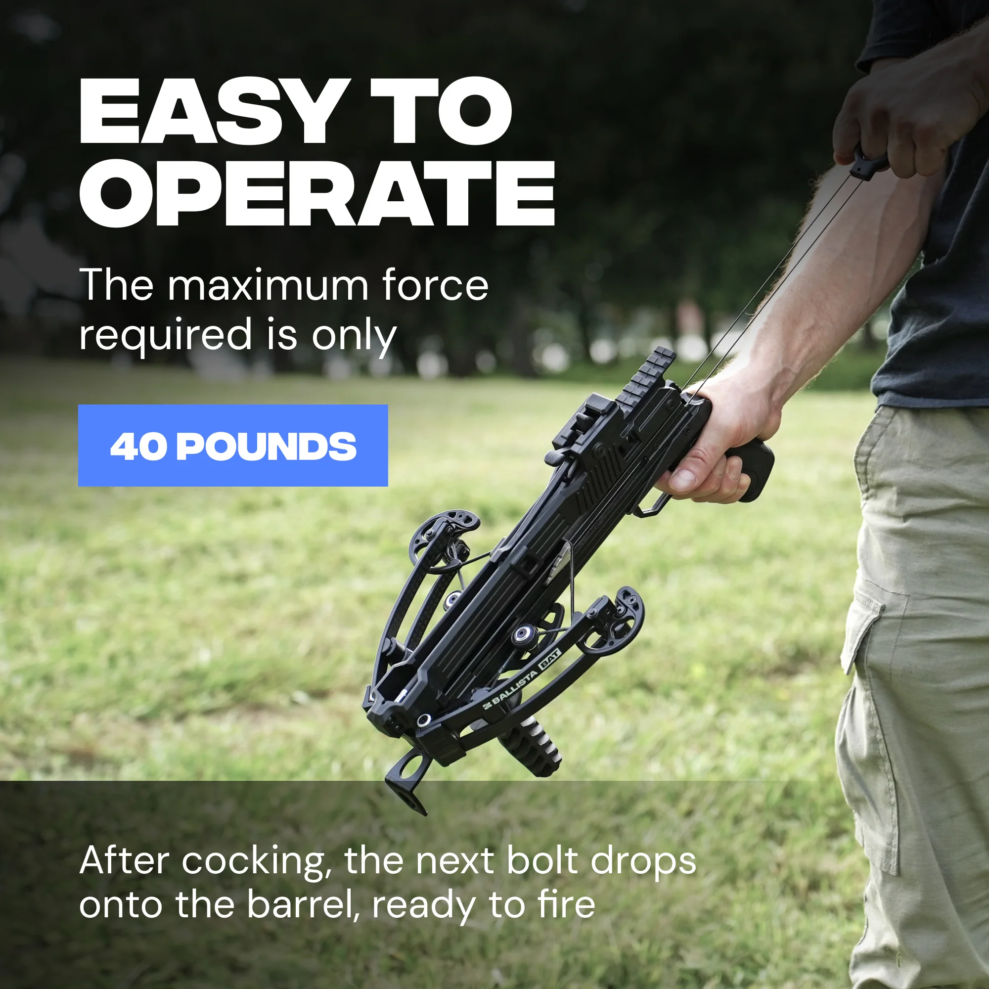 BAT Compound Small Crossbow with Magazine - 300 FPS, 130 lbs Draw - Refurbished - Image 5