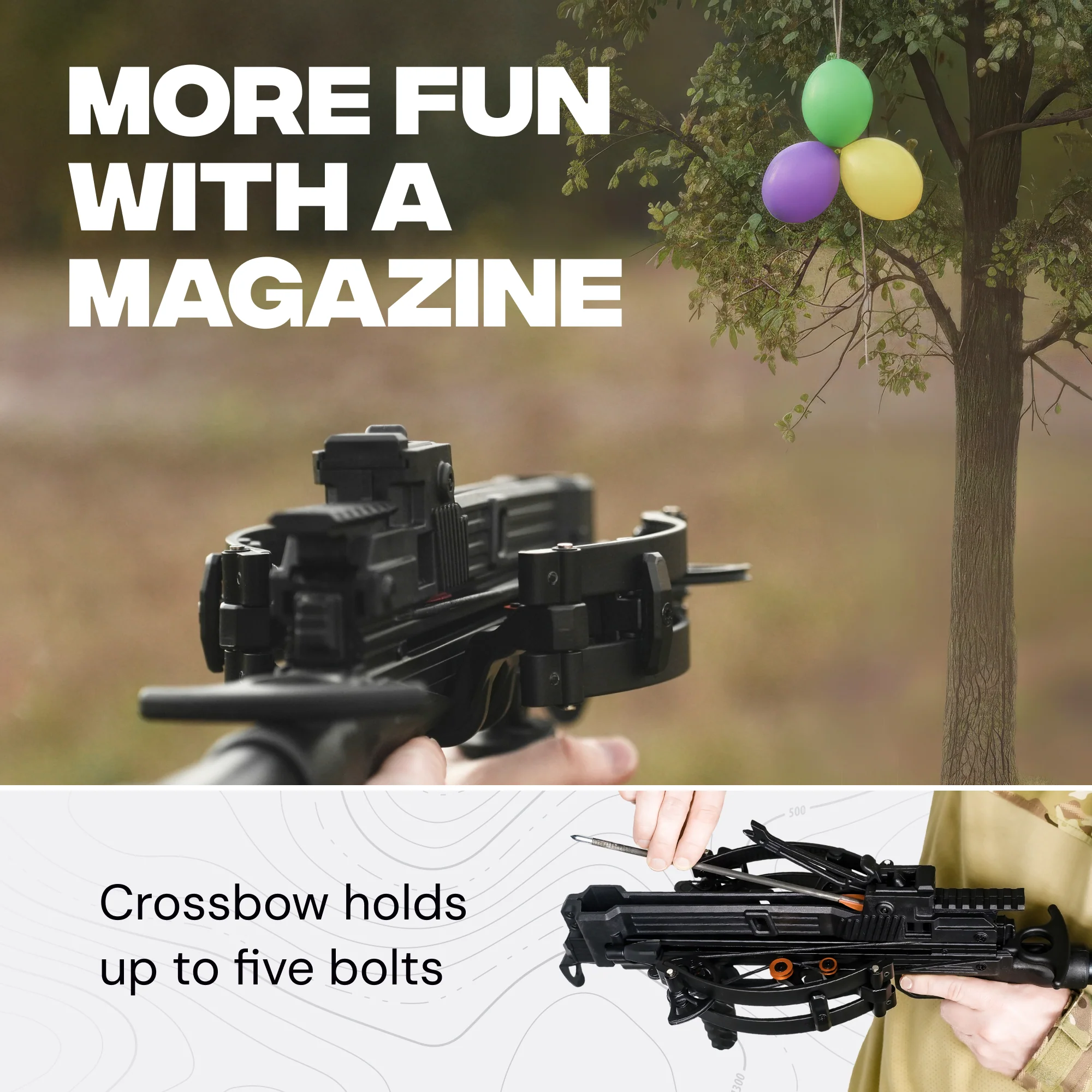 BAT Reverse Crossbow with Magazine and L-Stock - Image 2