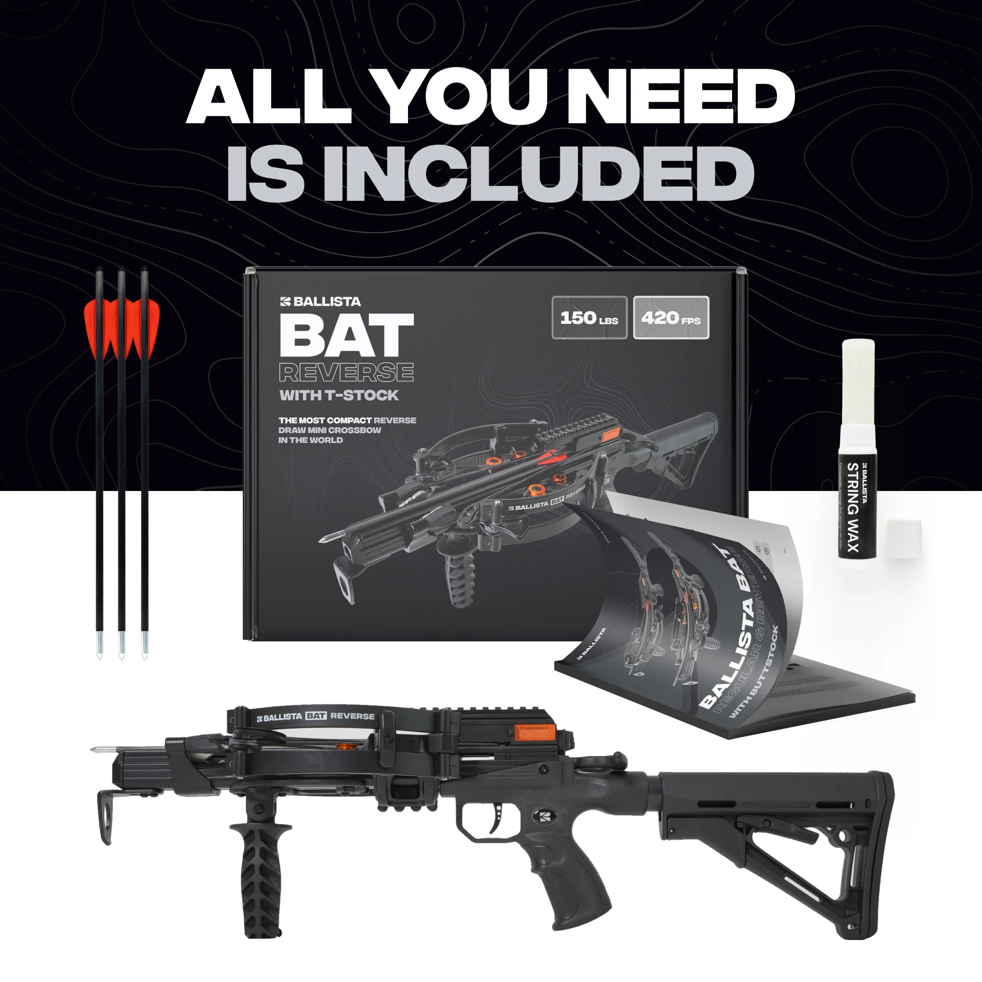 BAT Reverse Draw Compound Crossbow w/ Triangle-Stock - Refurbished - Image 10