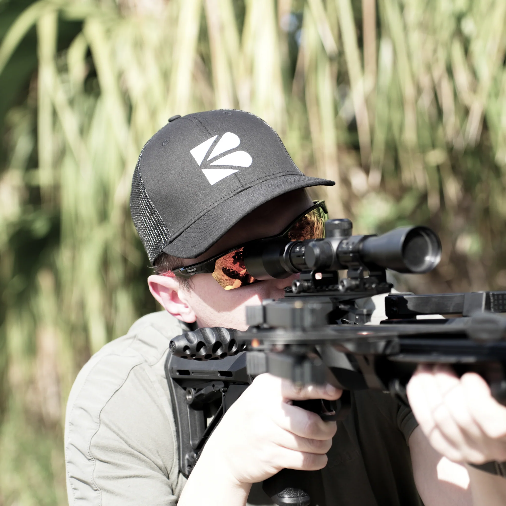 Black Trucker Cap – Classic Mesh-Back Hat with Embroidered Logo - Image 7