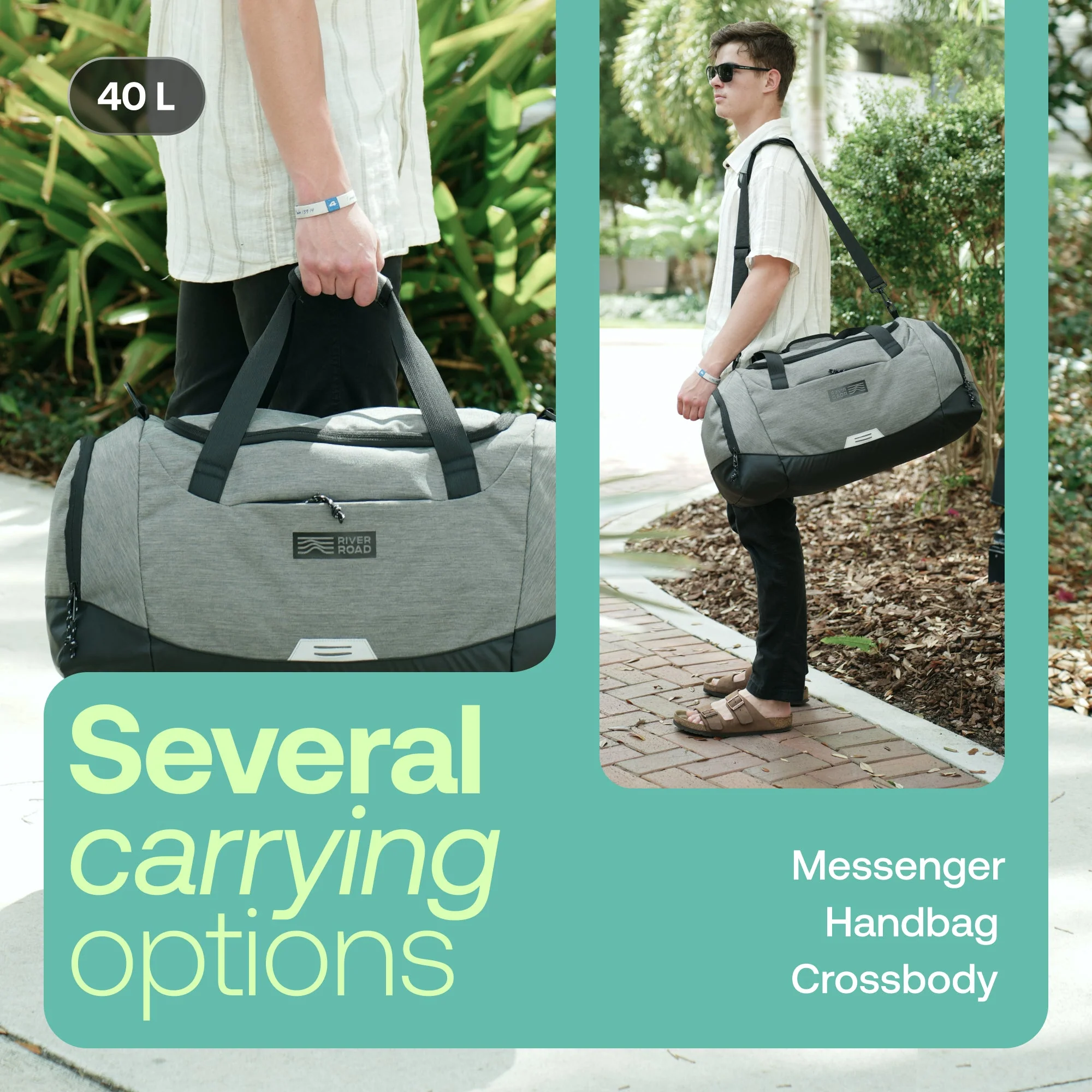CityRoll Duffle Bag 40L Medium - Dark Green - Image 5