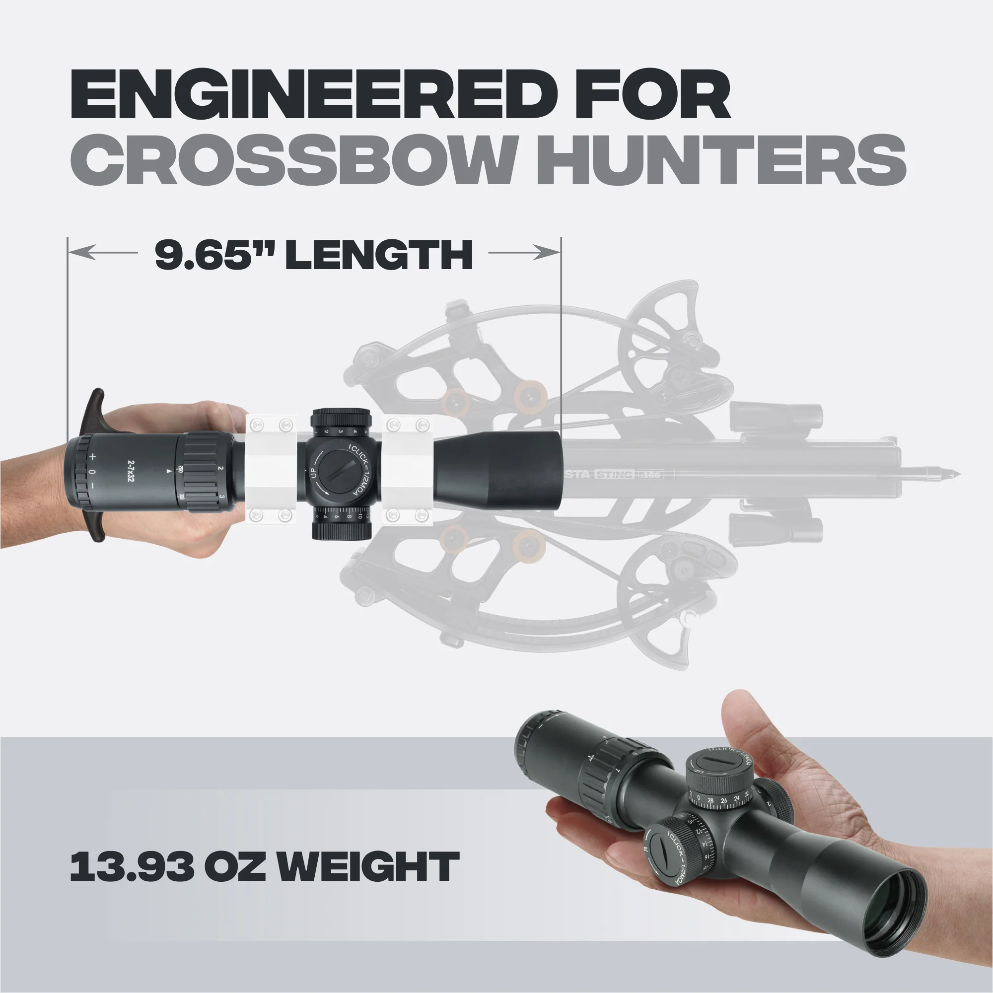 Falcon Flex 2-7x32 Crossbow Scope with Magnification, Illumination - Image 3