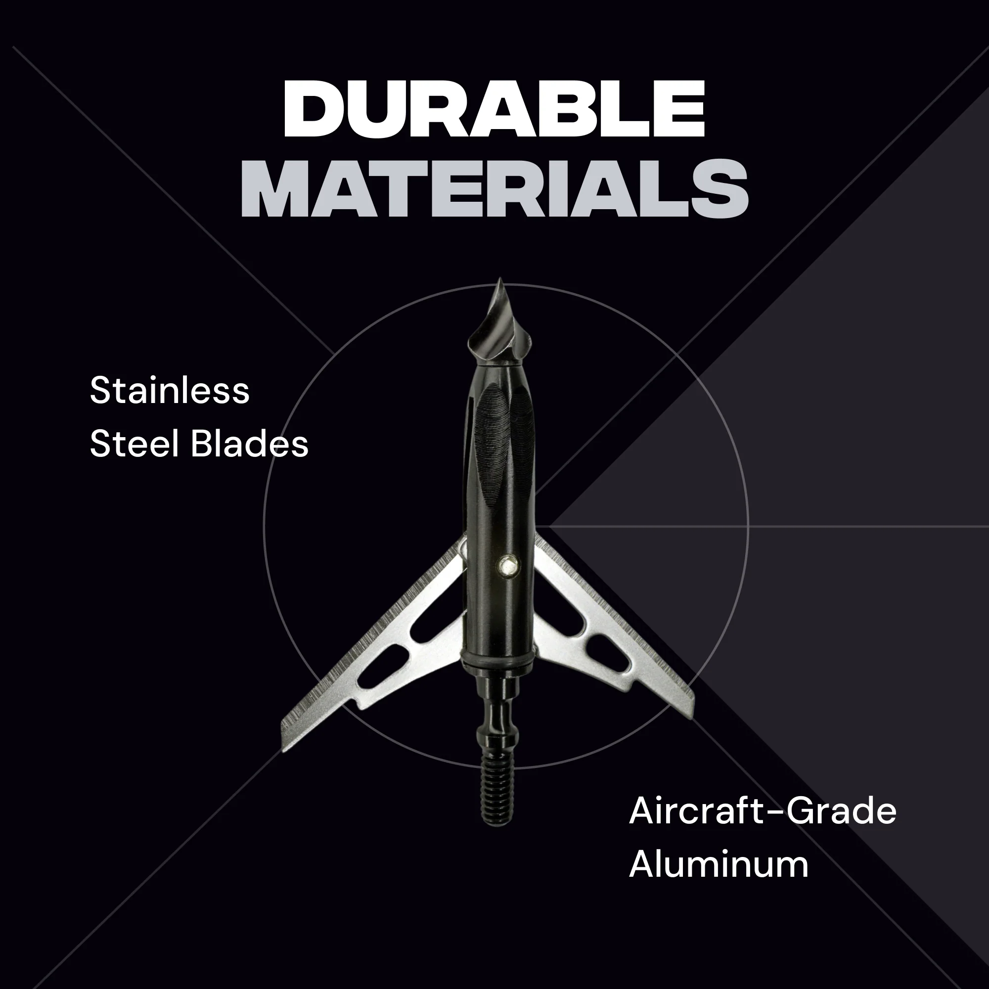 Mechanical Broadheads – 100 Grain, 2-Blade Expandable – 3 Pack - Image 2