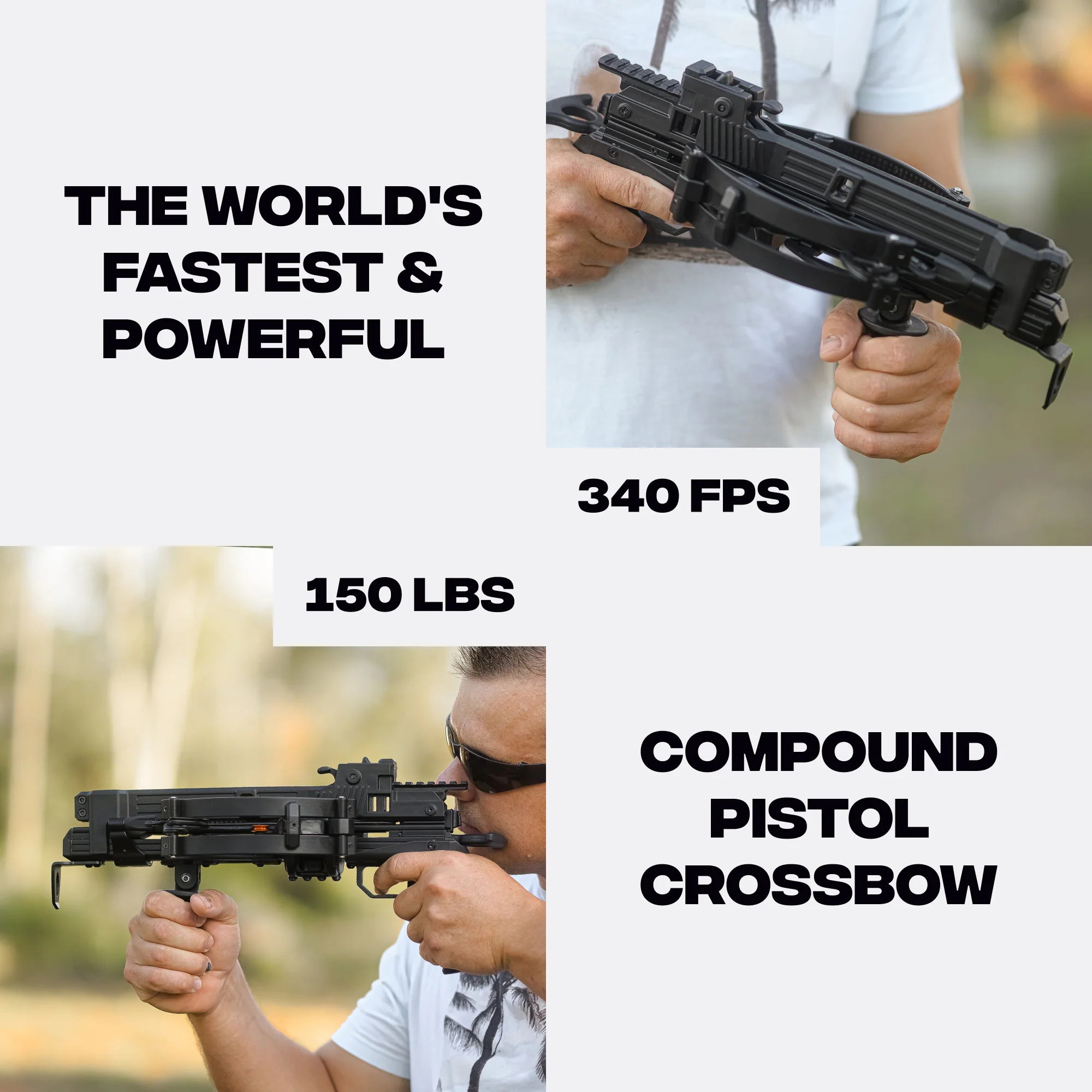 Mini BAT Reverse Crossbow with Magazine - 340 FPS, 150lbs - Refurbished - Image 3