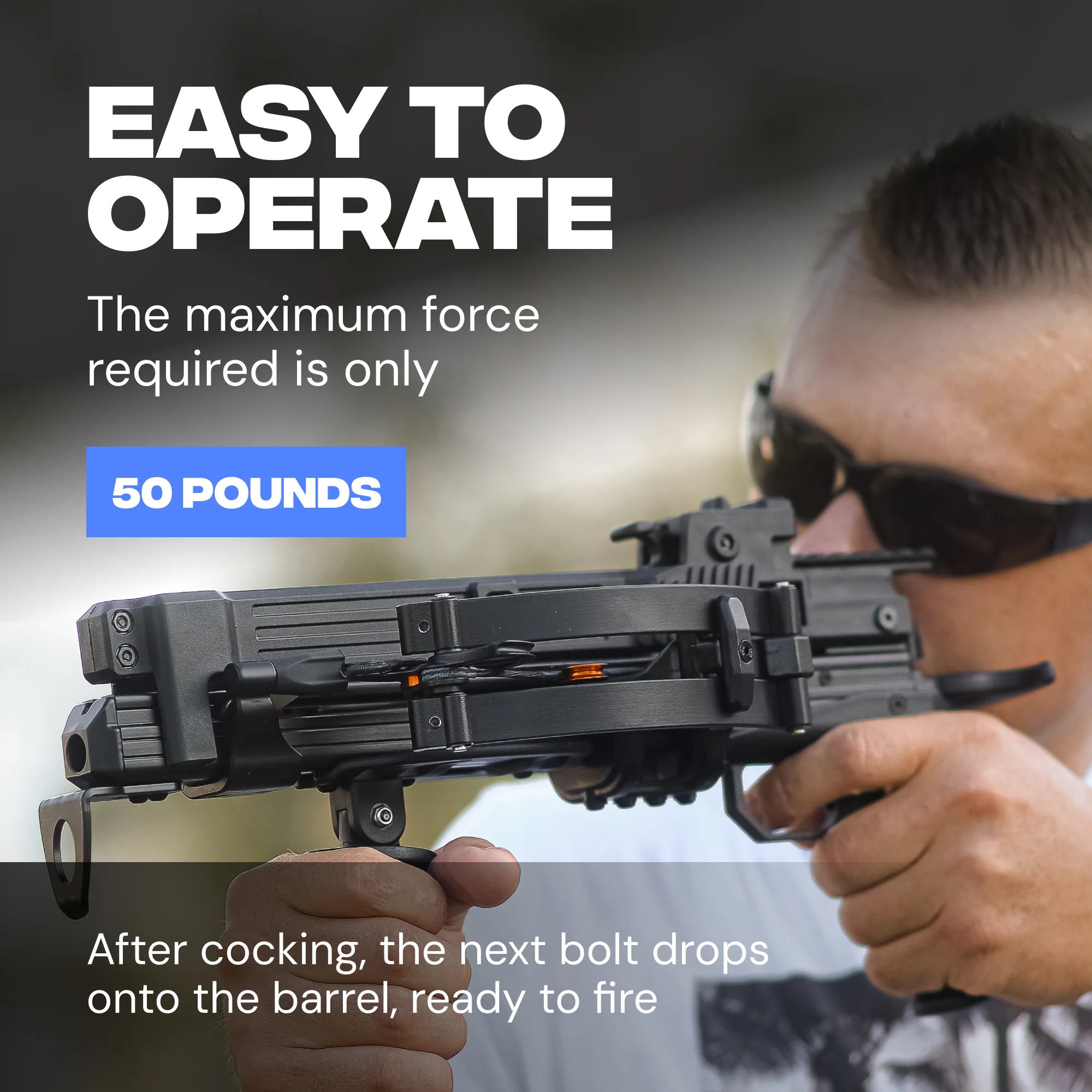 Mini BAT Reverse Crossbow with Magazine - 340 FPS, 150lbs - Refurbished - Image 5