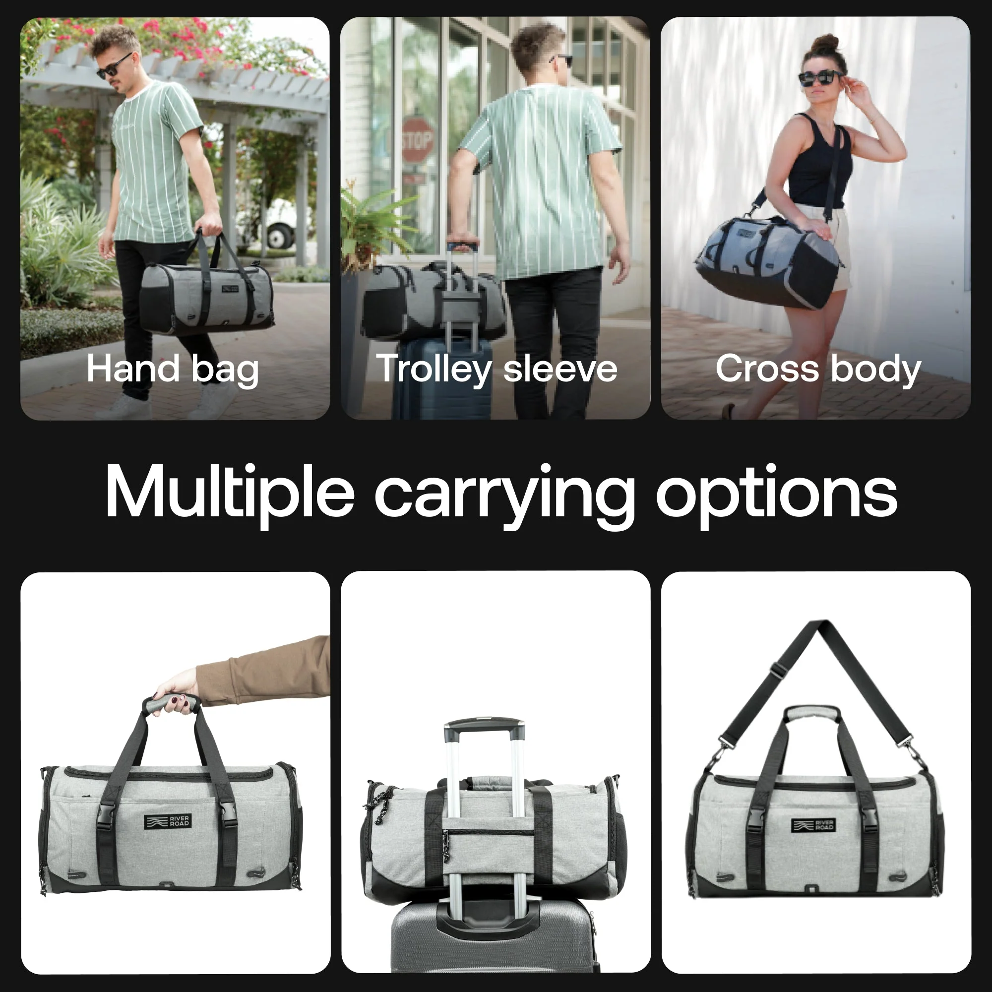 Movex 33L Medium Duffle Bag - Gray - Image 7