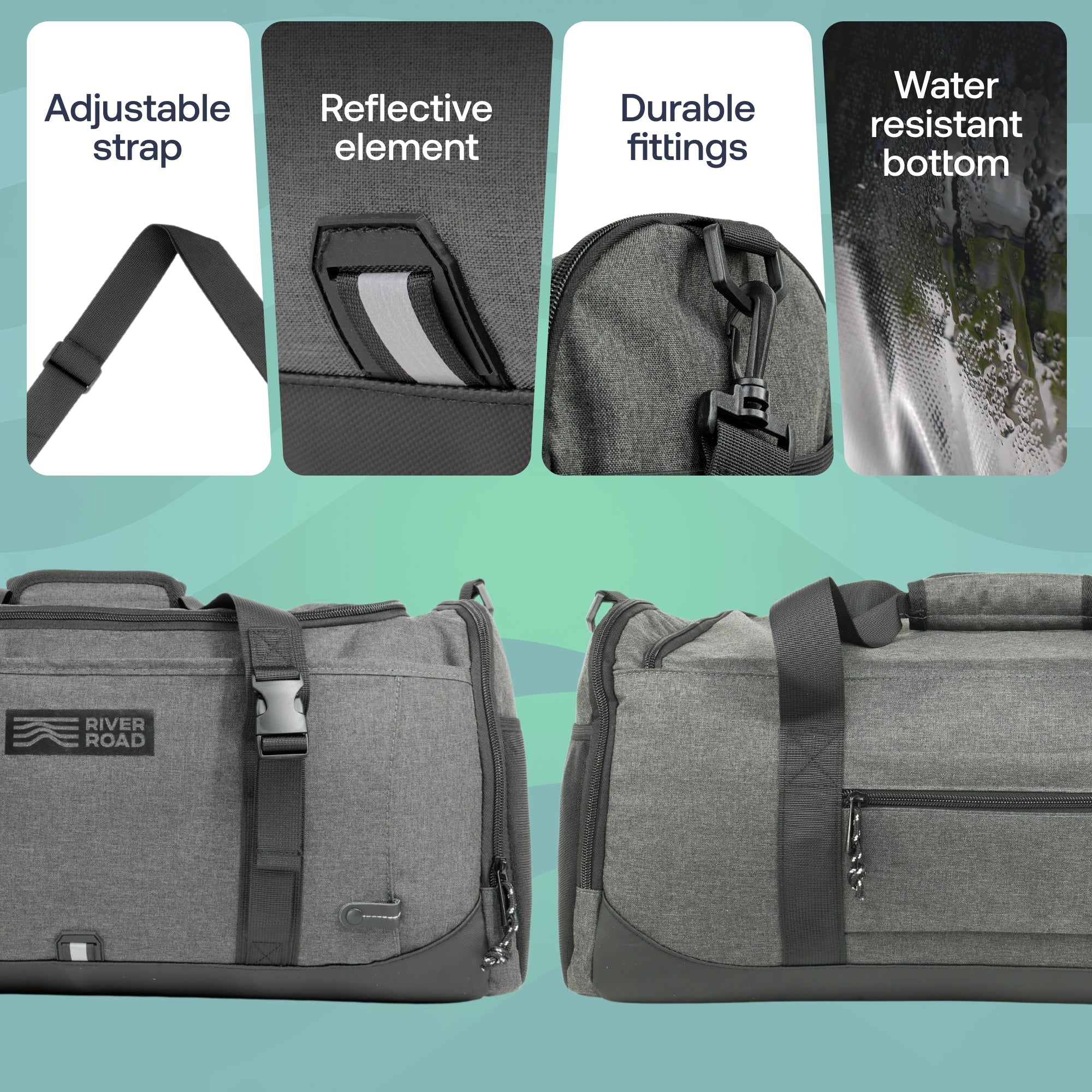 Movex 33L Medium Duffle Bag - Dark Gray - Image 3