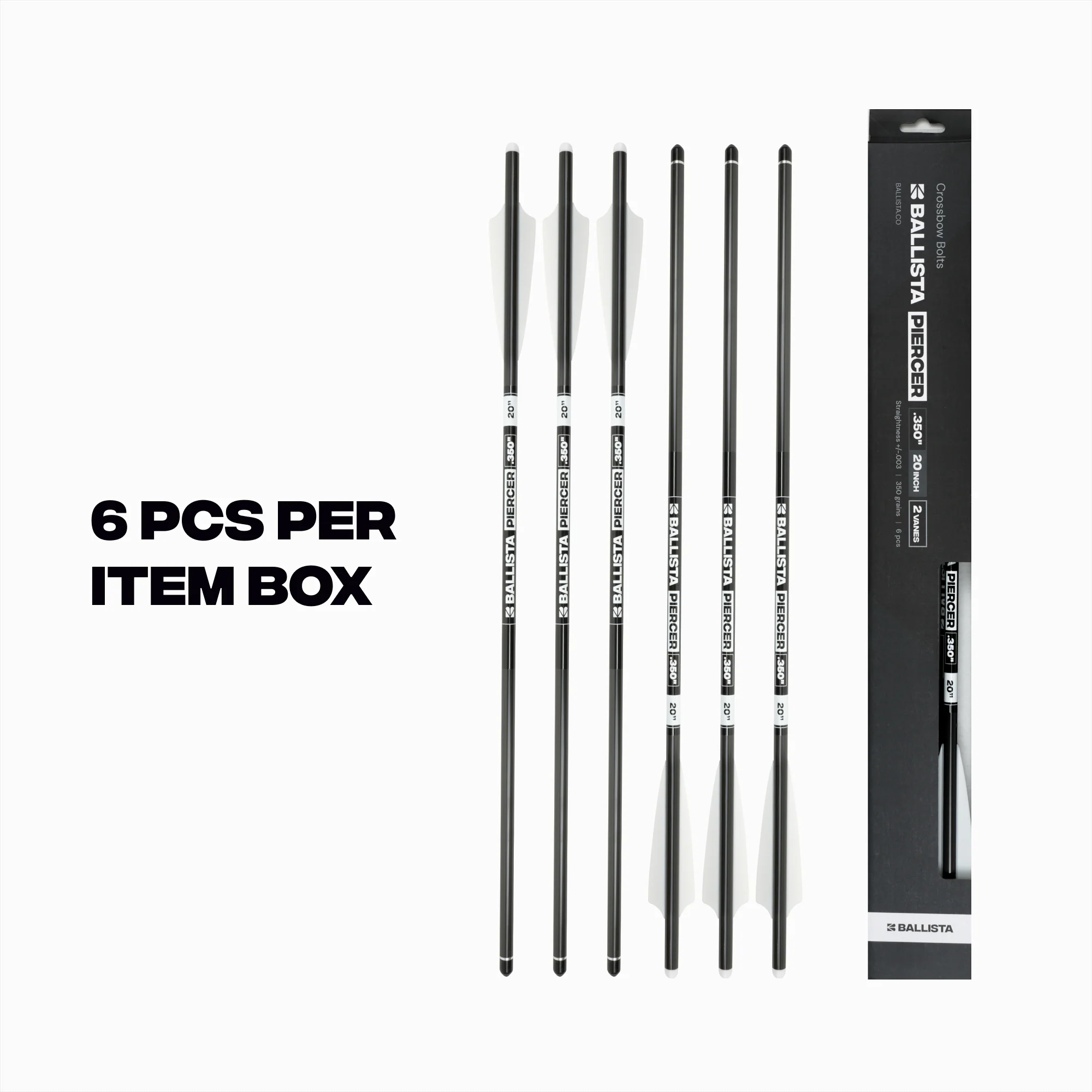 PIERCER 2-Vanes Carbon Crossbow Bolts - Half-Moon Nock - Ideal for MEGABAT - 6 pc - Image 9