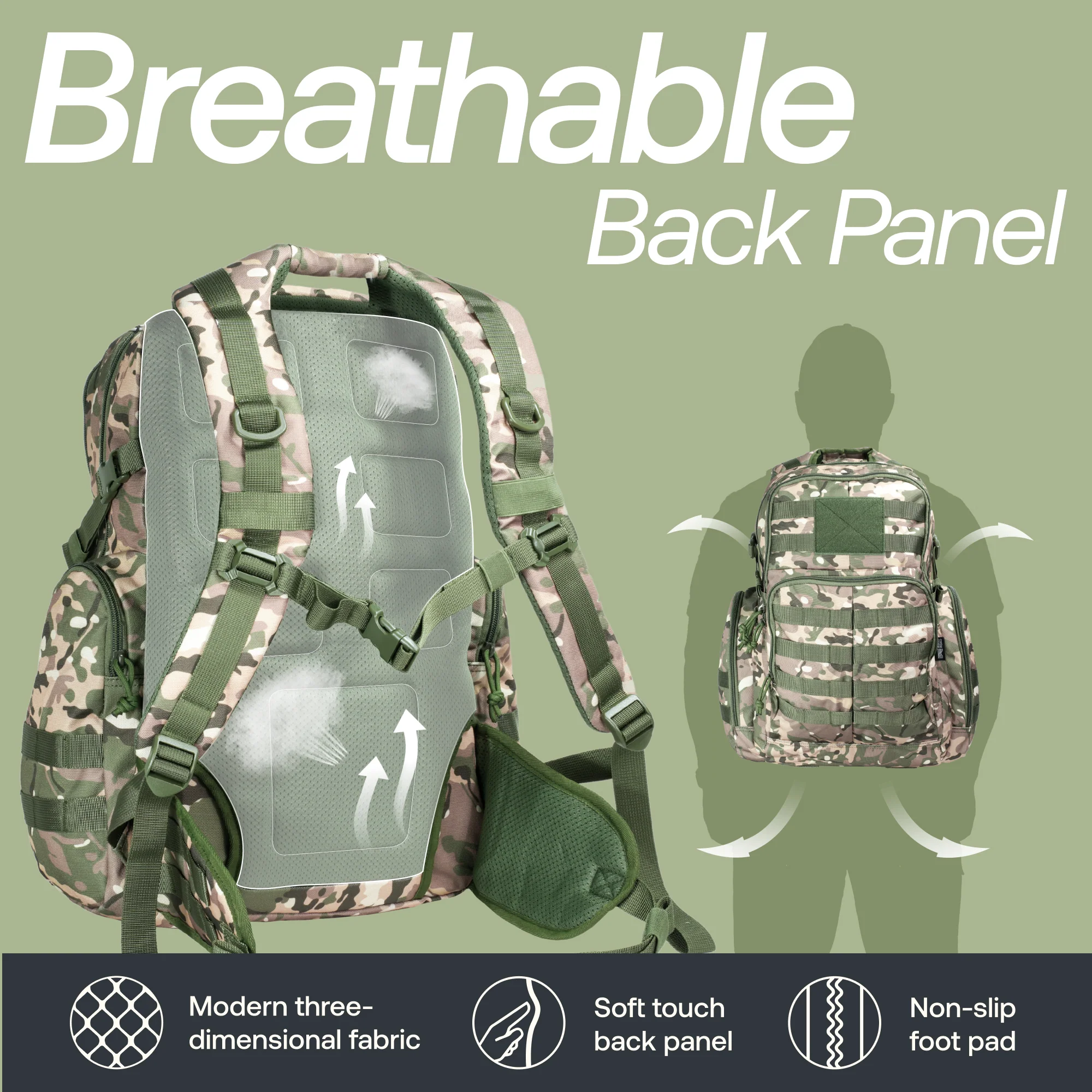 RIVER ROAD Huntex 40L Tactical Backpack for Hunting, Hiking Travel - Image 8