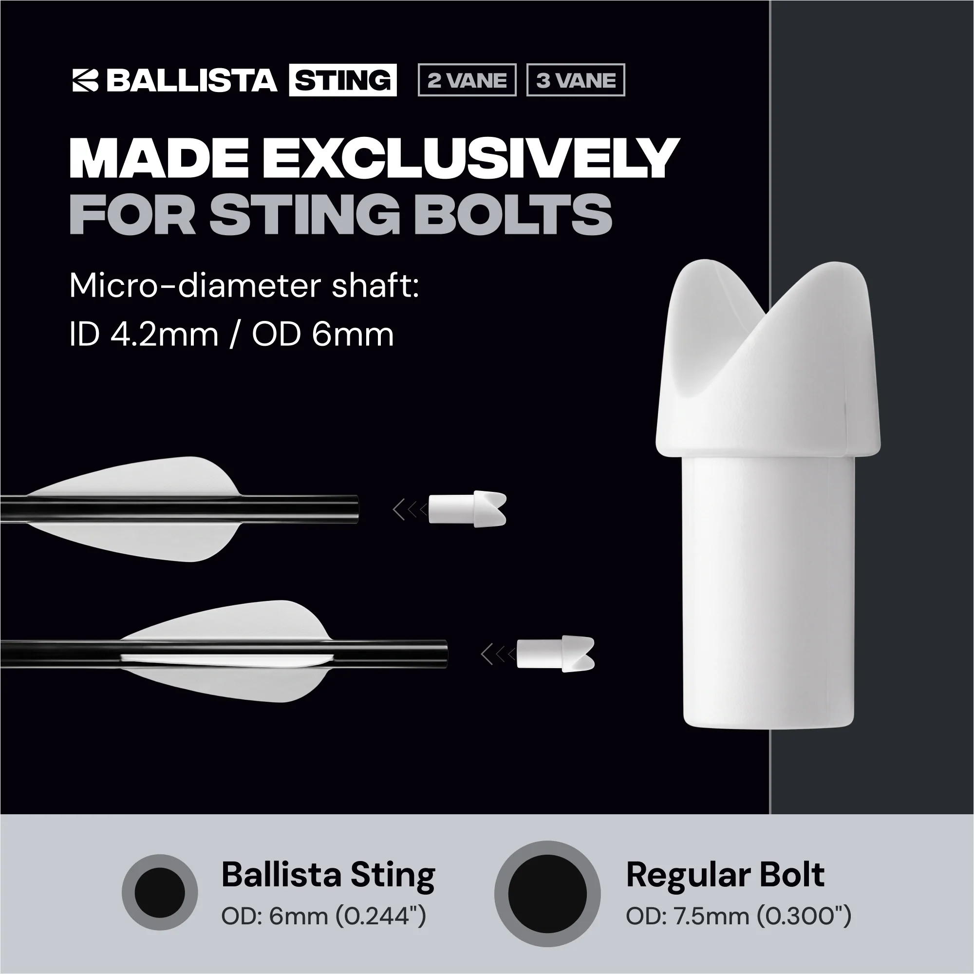 Sting Half-Moon Nocks – Pack of 12 - Image 2