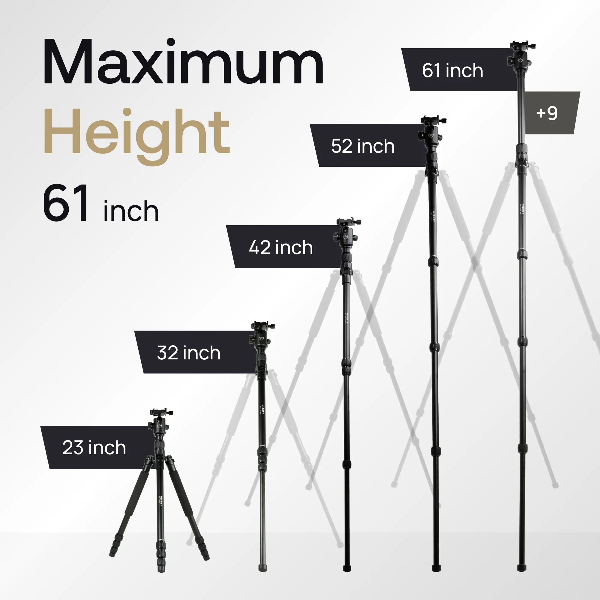 Mighty Tactical Tripod 303 with Picatinny Adapter w/ Carry Bag - Image 2